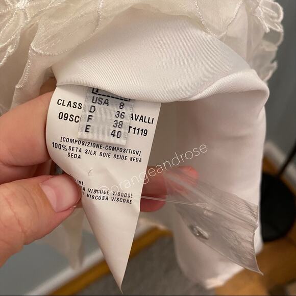 Roberto Cavalli White Floral Mini Dress XS - Picture 4 of 16